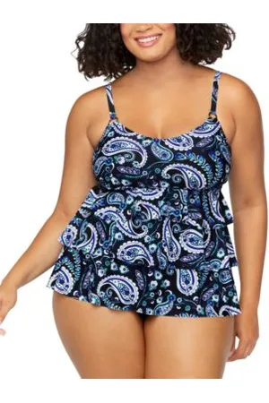 Island Escape Plus 3 Tiered Bandini Plus Size Solid Bikini Briefs Created For Macys Bottoms