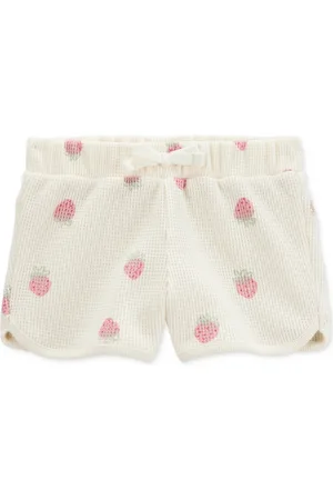 Carters Toddler Girls Strawberry-Print Thermal Shorts