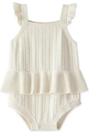 Carters Little Planet by Baby Girls Organic Cotton Pointelle Romper, Exclusively at Macy