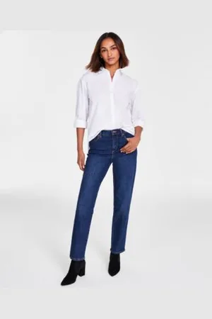 Gloria Vanderbilt Womens Amanda Shirt Classic Straight Leg Jeans