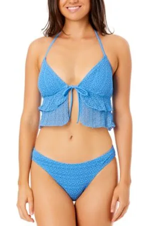 Salt + Cove Salt Cove Juniors Crochet Ruffle Trim Midkini Hipster Bikini Bottoms Exclusively At Macys