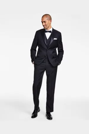 Michael Kors Mens Classic Fit Stretch Solid Tuxedo Separates