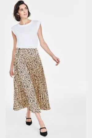 On 34th Womens Knit T Shirt Pleated Midi Skirt Created For Macys