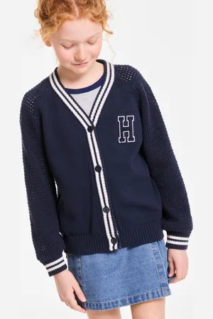 Tommy Hilfiger Big Girls Cotton Long-Sleeve Cropped Cardigan