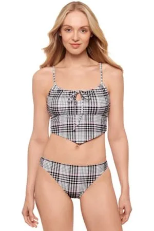 Salt + Cove Salt Cove Juniors Plaid Tie Front Hankini Top Hipster Bottoms Exclusively At Macys
