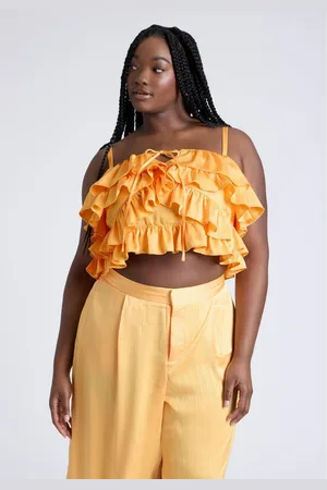 Eloquii Plus Size Ruffle Layered Top