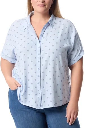 Gloria Vanderbilt Plus Size Daisy Printed Button-Front Shirt