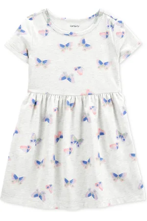 Carters Toddler Girls Butterfly-Print Short-Sleeve Dress