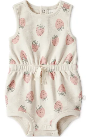 Carters Little Planet by Baby Girls Organic Cotton Strawberry Romper