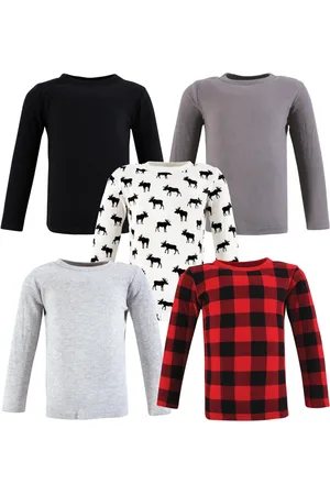Hudson Baby Boys Hudson Thermal Long Sleeve Tees 5pk, , 12-18 Months