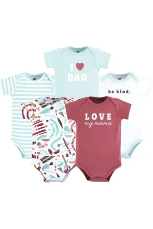 Hudson Baby Girls Hudson Cotton Bodysuits Abstract