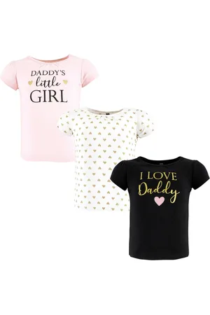 Hudson Baby Girls Hudson Short Sleeve T-Shirts Daddy, 18-24 Months