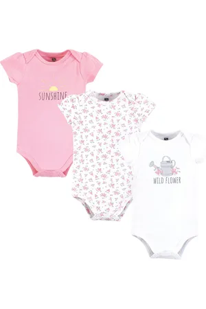 Hudson Baby Girls Hudson Cotton Bodysuits, , Preemie