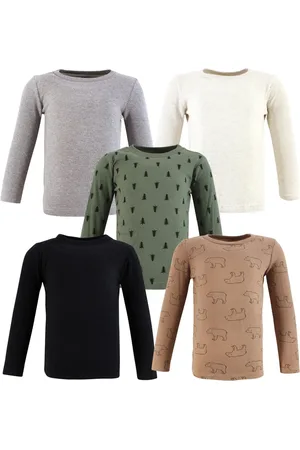 Hudson Baby Boys Hudson Thermal Long Sleeve Tees 5pk, , 12-18 Months