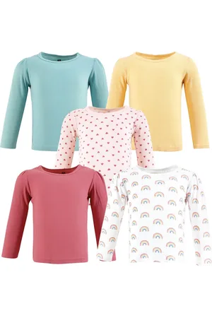 Hudson Baby Girls Hudson Thermal Long Sleeve Tees 5pk, , 18-24 Months