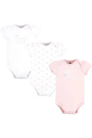 Hudson Baby Girls Hudson Cotton Bodysuits, , Preemie