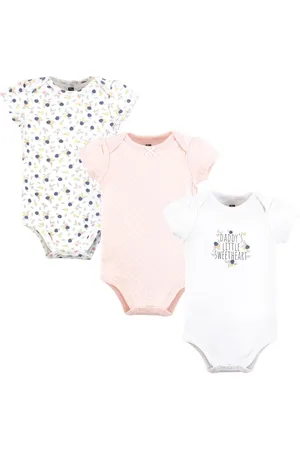 Hudson Baby Girls Hudson Cotton Bodysuits, , Preemie