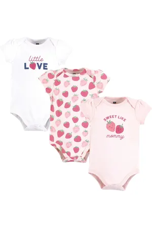 Hudson Baby Girls Hudson Cotton Bodysuits, , 0-3 Months