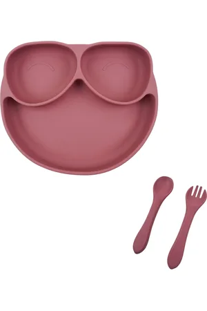 Tiny Teethers Designs Baby Girls Silicone Tableware, 3 Piece Set