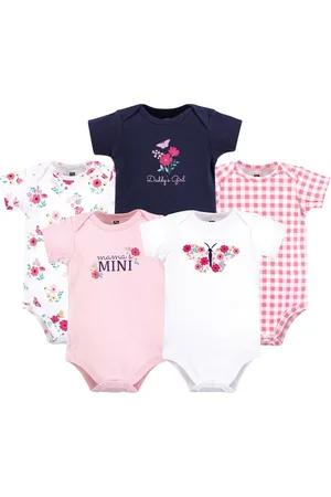 Hudson Baby Girls Hudson Cotton Bodysuits, , Preemie