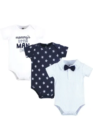 Hudson Baby Boys Hudson Cotton Bodysuits, Mommys Man Bow Tie, 9-12 Months