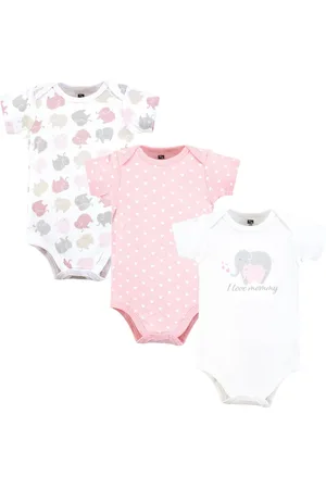 Hudson Baby Girls Hudson Cotton Bodysuits, , Preemie