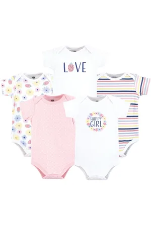 Hudson Baby Girls Hudson Cotton Bodysuits, , Preemie