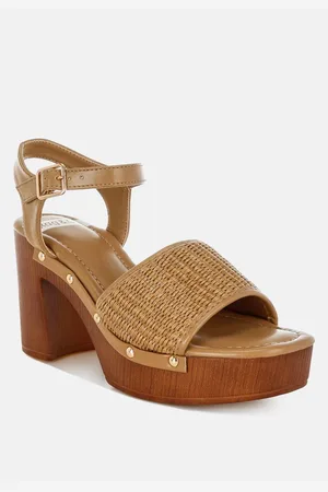 RAG & CO Mazaro Raffia Chunky Sandals