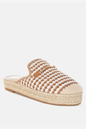 RAG & CO Himari Raffia Slip-On Mules