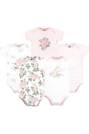 Hudson Baby Girls Hudson Cotton Bodysuits, , Preemie