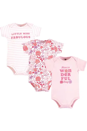 Hudson Baby Girls Hudson Cotton Bodysuits, , 9-12 Months