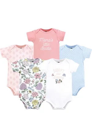 Hudson Baby Girls Hudson Cotton Bodysuits, , Preemie