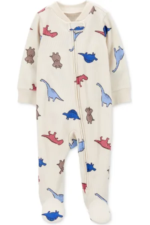Carters Baby Dinosaur 2-Way-Zip Thermal Sleep & Play Footed Pajama