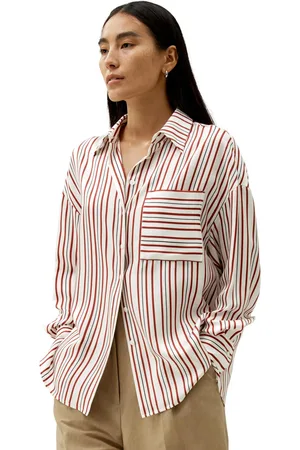 Lilysilk Oversized Striped Silk-Twill Shirt for Women