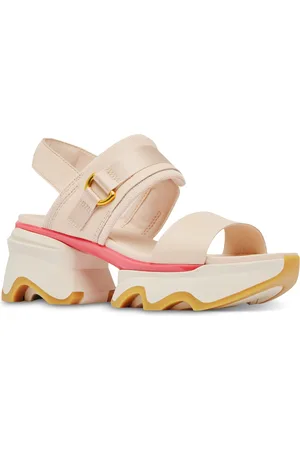 sorel Kinetic Impact Slip-On Slingback Wedge Sandals - Pearlesccent, Coral Blossom