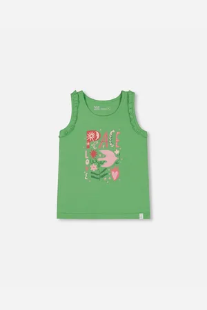 Deux par Deux Big Girls Organic Cotton Tank With Frills