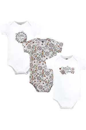 Hudson Baby Girls Hudson Cotton Bodysuits, , Preemie