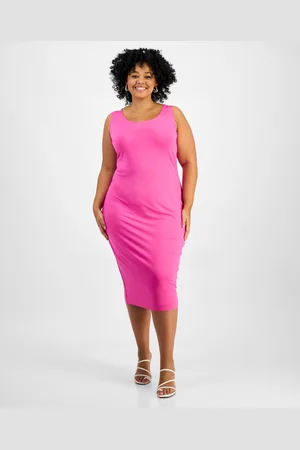 Bar Iii Trendy Plus Size Sleeveless Bodycon Midi Dress, Created for Macy