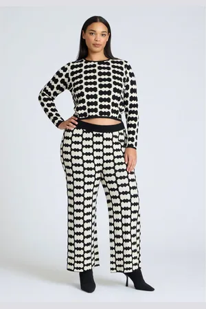 Eloquii Plus Size Intarsia Sweater Pant