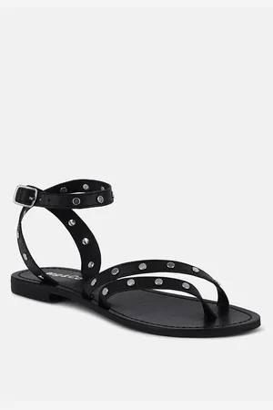 RAG & CO Oprah Womens Studs Embellished Flat Sandals