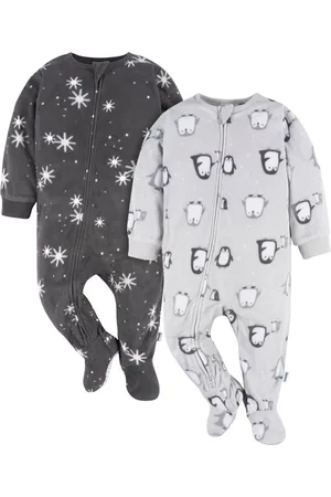 Gerber Toddler Boys Footed Blanket Sleepers, 2-Pack