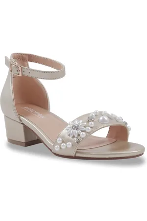Kenneth Cole Little and Big Girls Cultivated Pearl Farah Heel Sandal