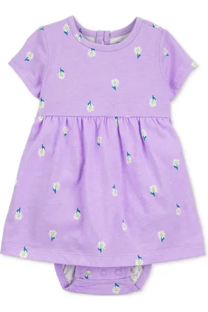Carters Baby Girls Cotton Floral-Print Bodysuit Dress