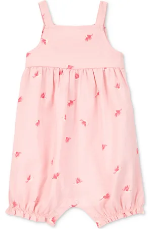 Carters Baby Girls Cotton Bird-Print Tank Romper