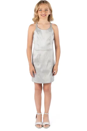 SPEECHLESS Big Girls Sleeveless Taffeta Bow Dress