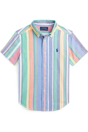Ralph Lauren Toddler and Little Boys Striped Oxford Short-Sleeve Shirt