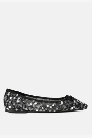 London Rag Lysander sequin embellished sheer ballet flats