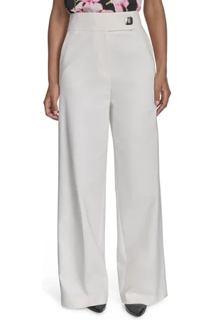 Calvin Klein Petite Mid-Rise Wide-Leg Pants