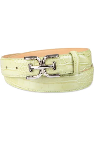 Sam Edelman Double-e Plaque High Shine Patent Leather Belt
