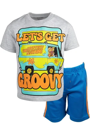Scooby-Doo Little Boys Graphic T-Shirt & Mesh Shorts - Grey / blue